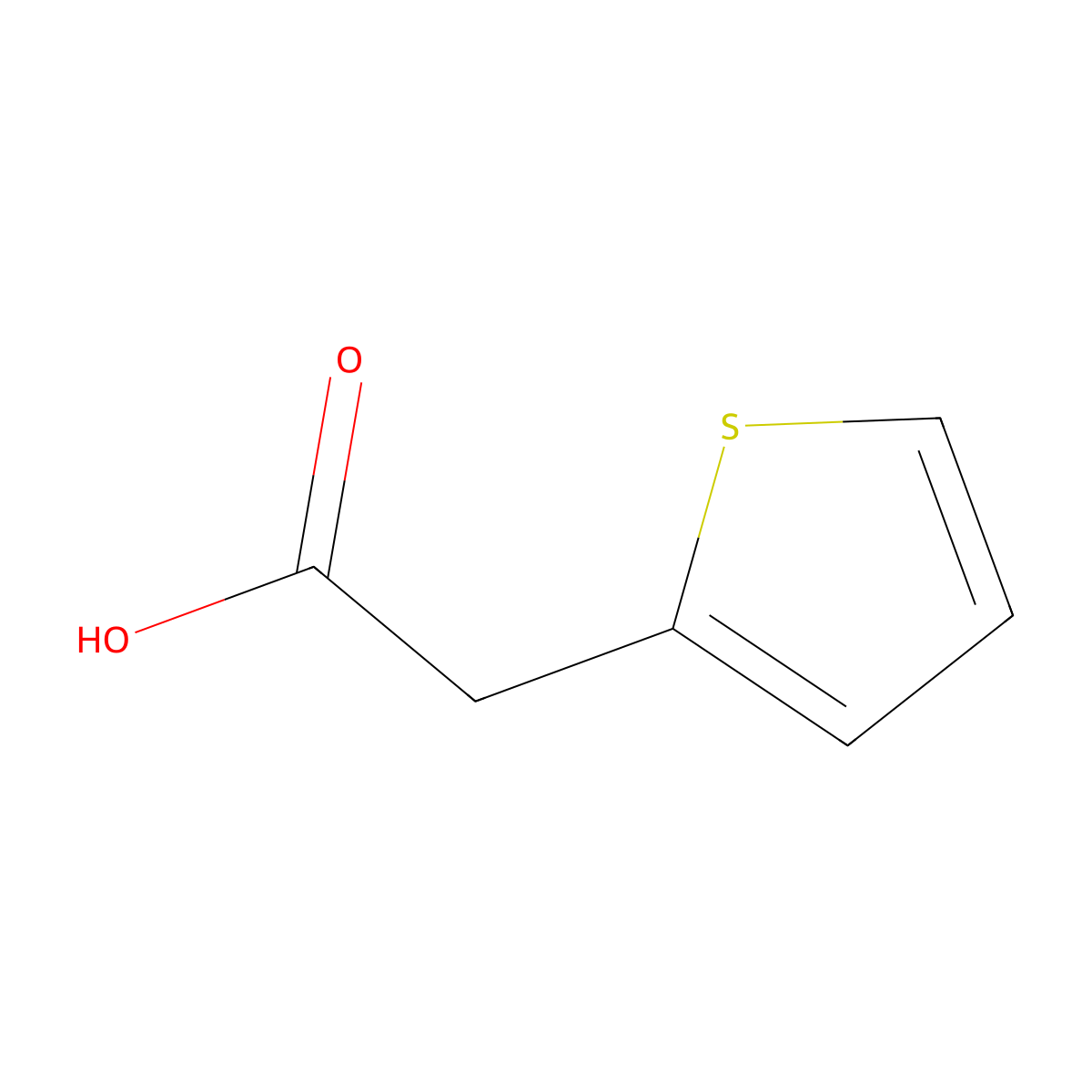2-Thiopheneacetic acid molecular structure, CAS 1918-77-0