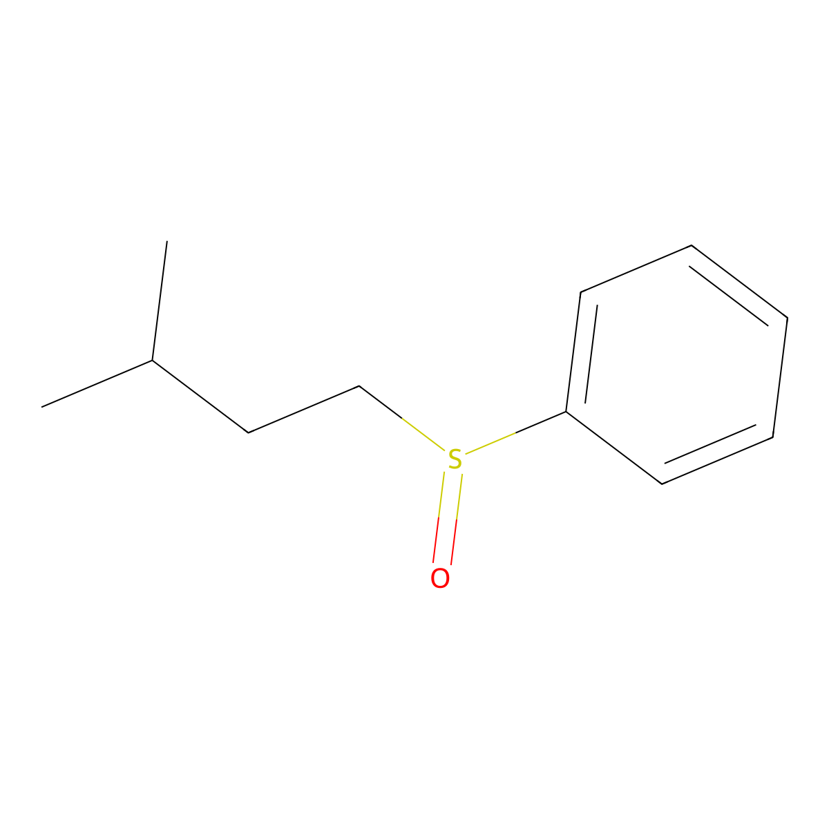 [(3-Methylbutyl)sulfinyl]benzene molecular structure, CAS 1918-88-3