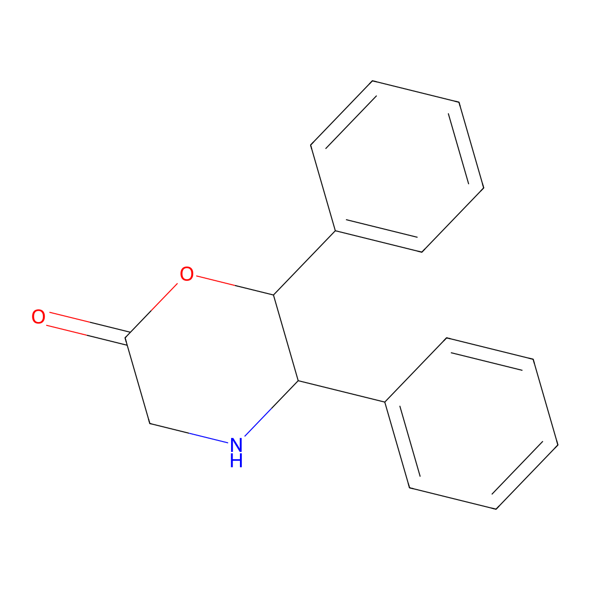 5,6-Diphenylmorpholin-2-one molecular structure, CAS 19180-79-1