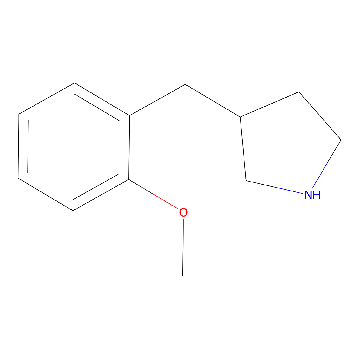 3-(2-Methoxybenzyl)pyrrolidine molecular structure, CAS 191800-50-7