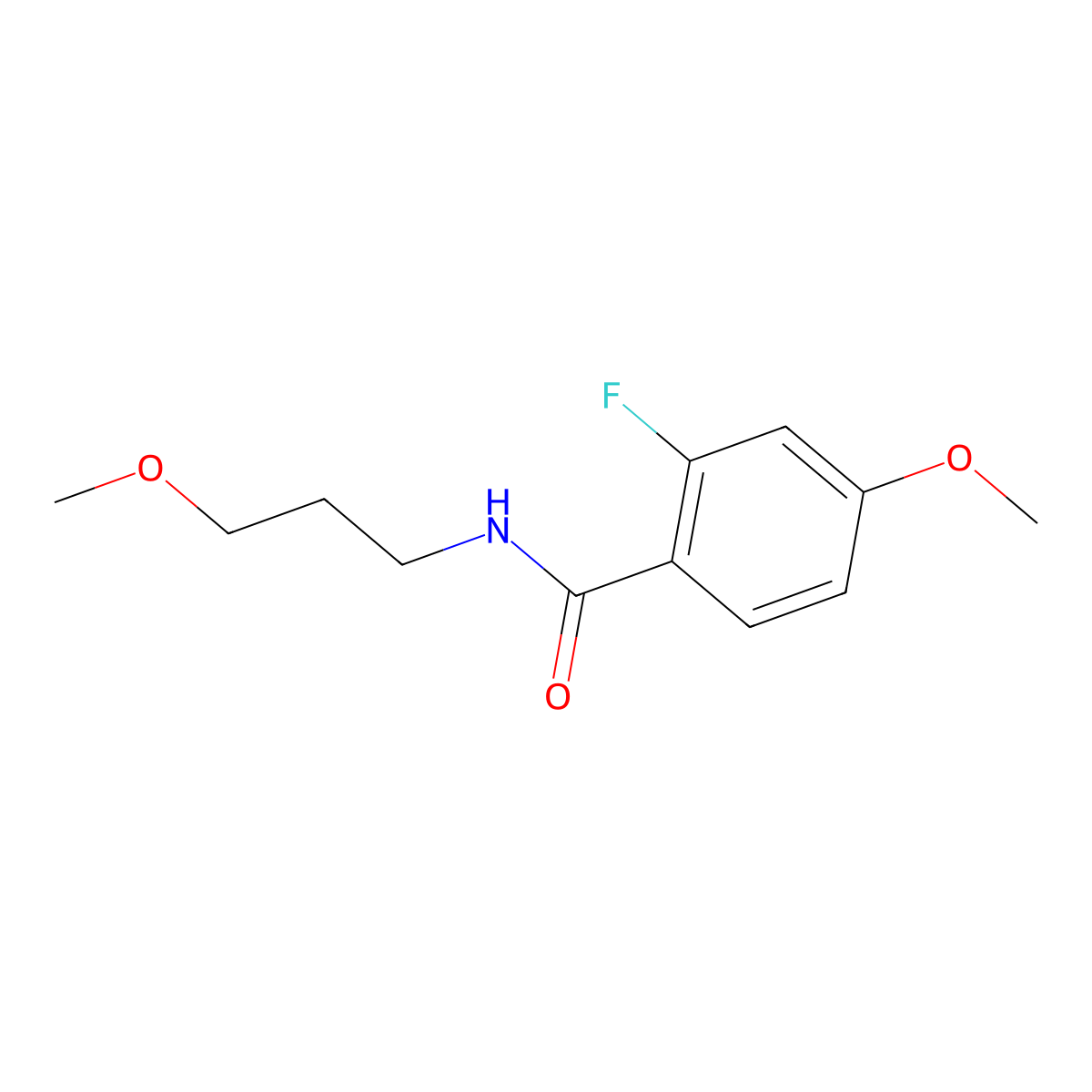 2-Fluoro-4-methoxy-N-(3-methoxypropyl)benzamide molecular structure, CAS 1918048-15-3