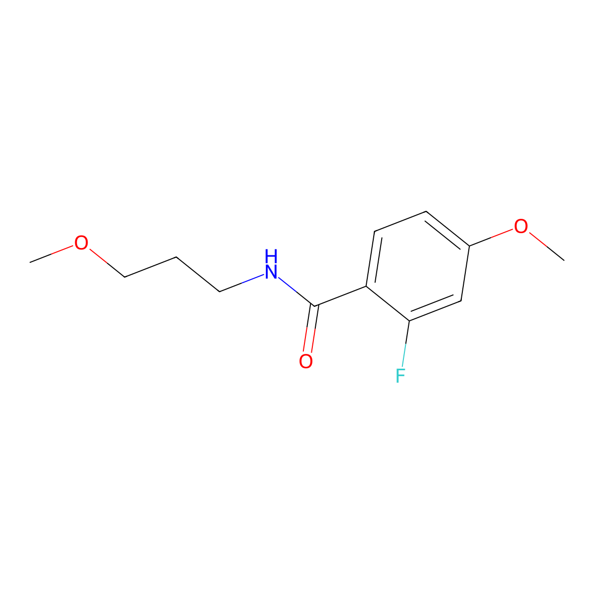 2-Fluoro-4-methoxy-N-(3-methoxypropyl)benzamide molecular structure, CAS 1918048-15-3
