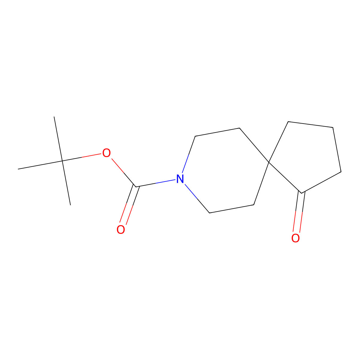 Tert-butyl 1-oxo-8-azaspiro(4.5)decane-8-carboxylate molecular structure, CAS 191805-29-5