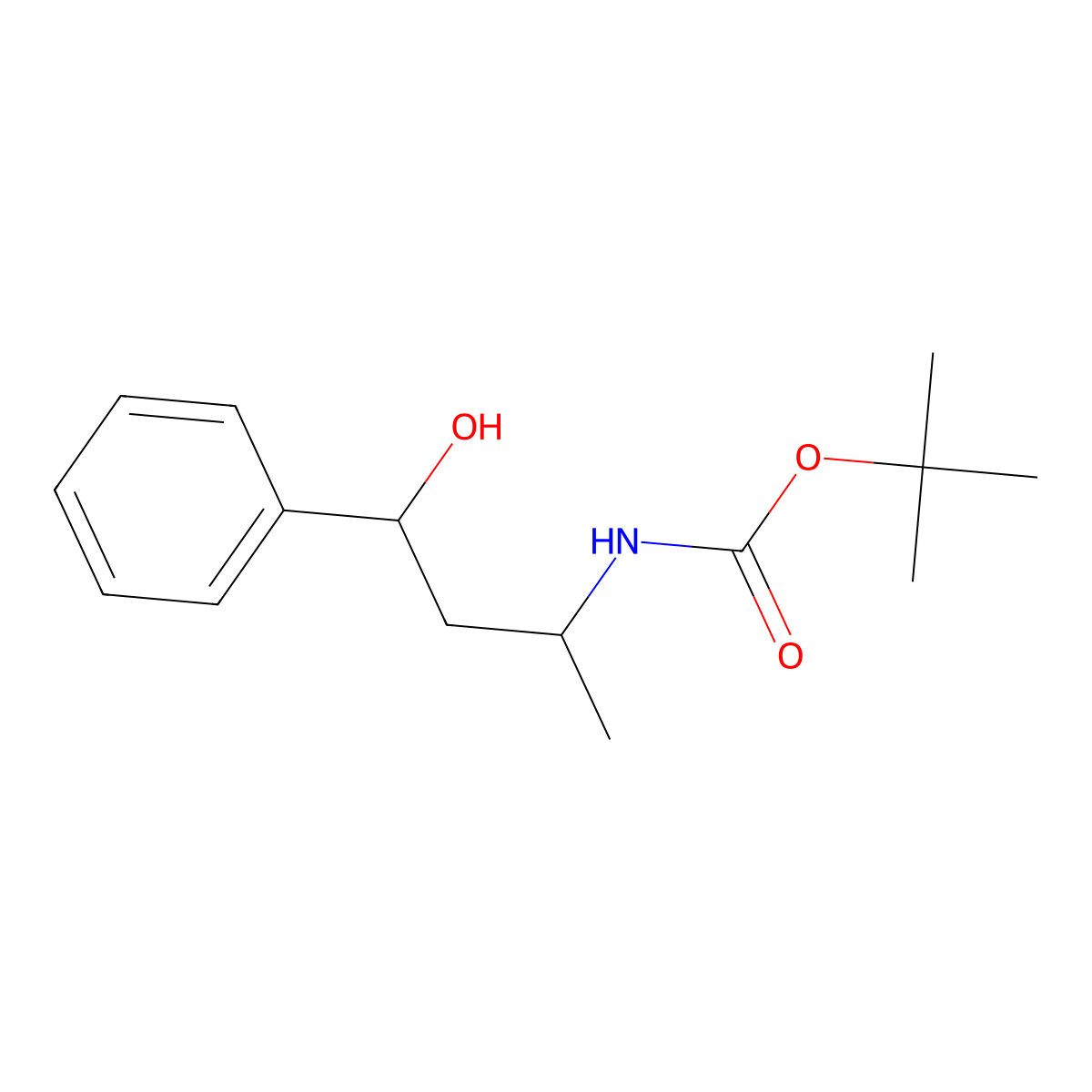 tert-butyl N-(4-hydroxy-4-phenylbutan-2-yl)carbamate molecular structure, CAS 1918127-01-1