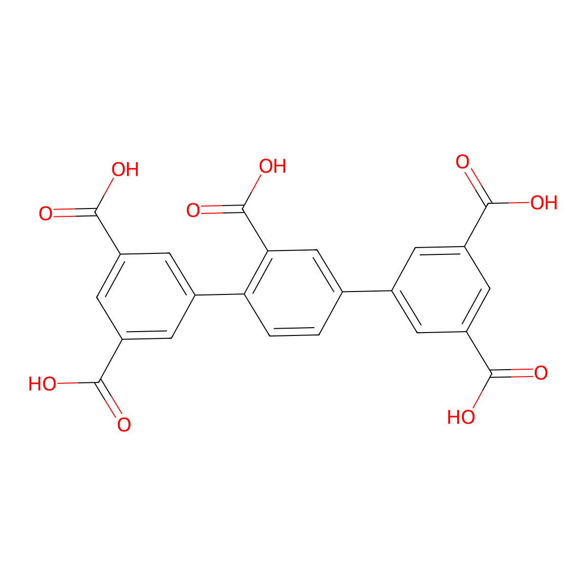 [1,1':4',1''-Terphenyl]-2',3,3'',5,5''-pentacarboxylic acid molecular structure, CAS 1918145-07-9