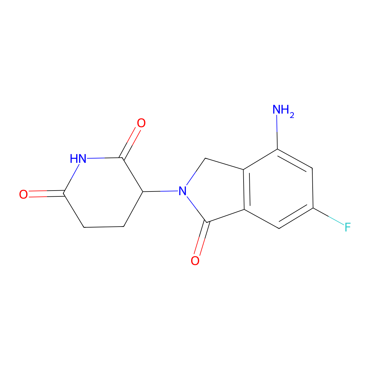 3-(7-amino-5-fluoro-3-oxo-1H-isoindol-2-yl)piperidine-2,6-dione molecular structure, CAS 1918158-58-3