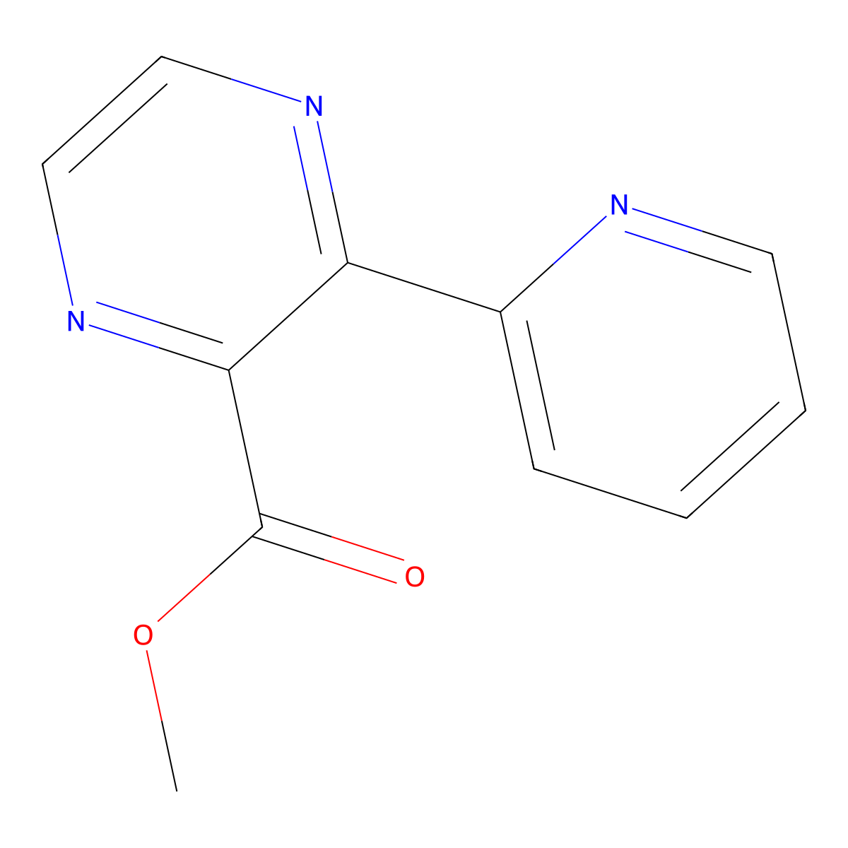 3-(2-Pyridinyl)-2-pyrazinecarboxylic acid methyl ester molecular structure, CAS 1918190-86-9