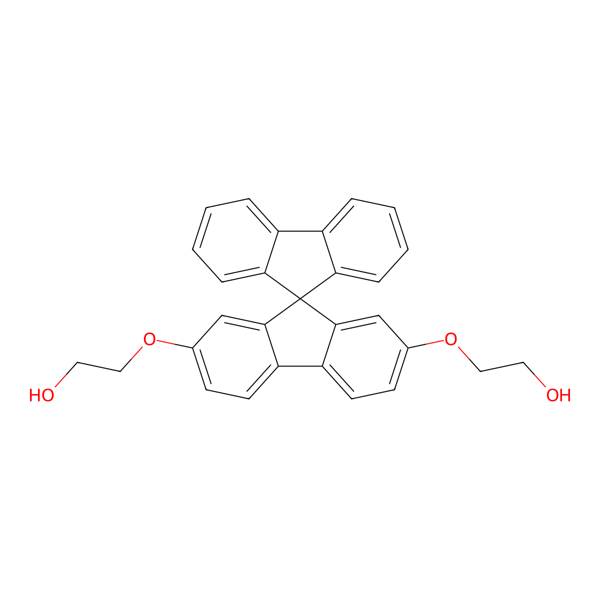 2,2'-(9,9'-Spirobi[fluorene]-2,7-diylbis(oxy))bis(ethan-1-ol) molecular structure, CAS 1918193-22-2