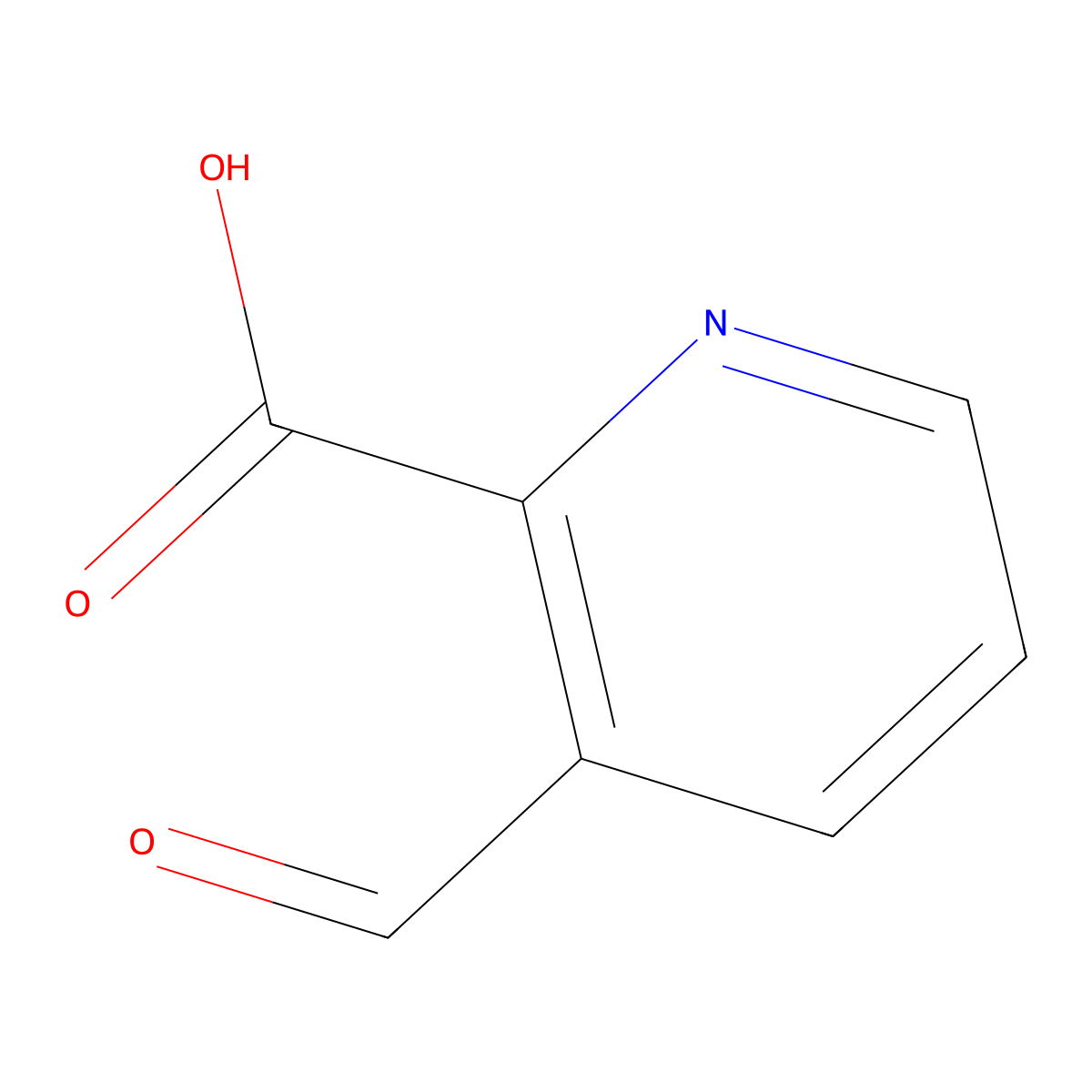 3-Formylpyridine-2-carboxylic acid molecular structure, CAS 19182-29-7