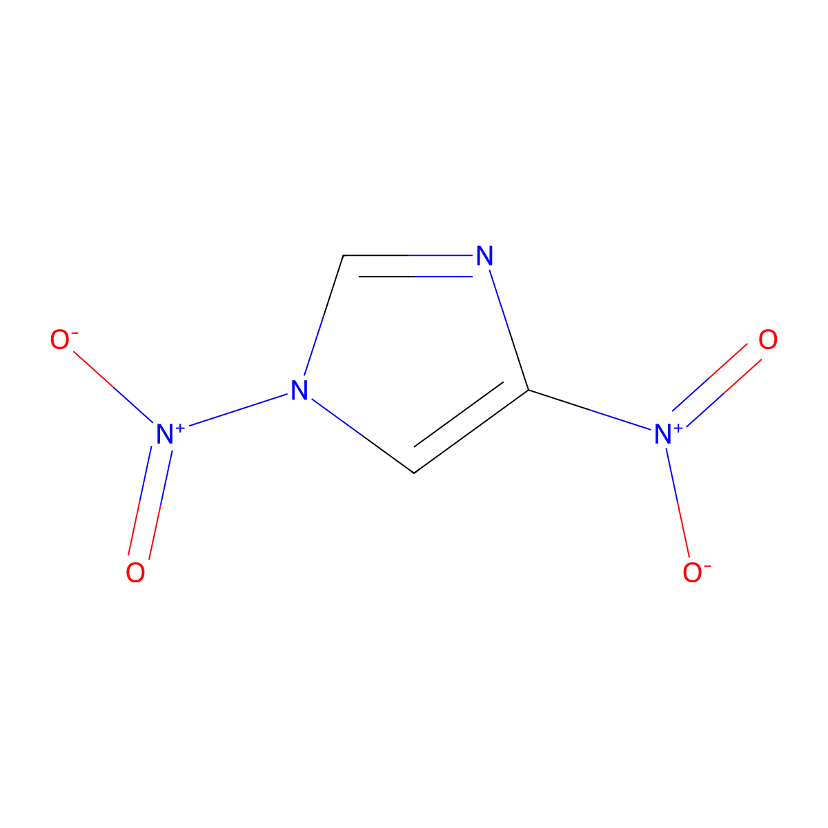 1,4-Dinitro-1H-imidazole molecular structure, CAS 19182-81-1