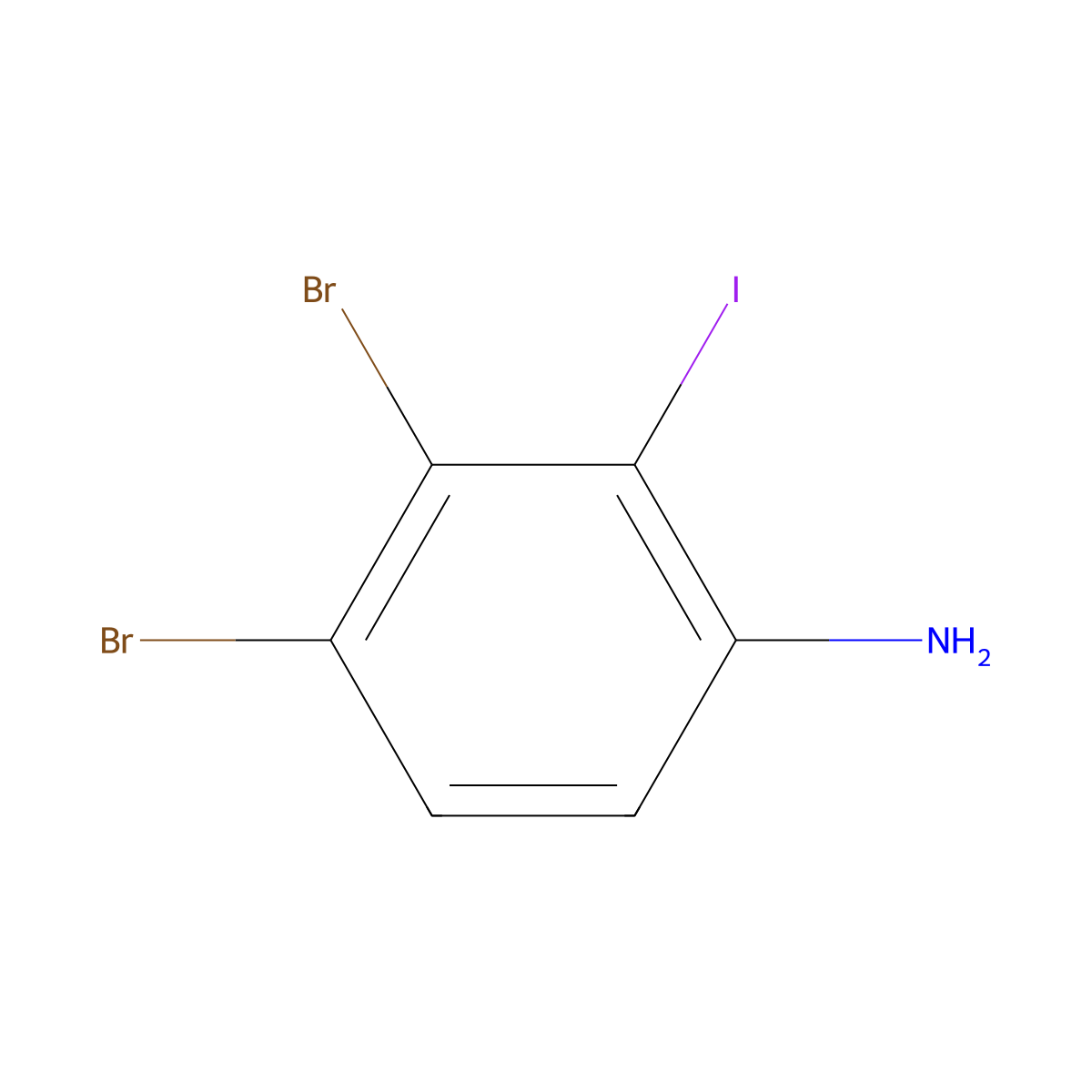 3,4-Dibromo-2-iodoaniline molecular structure, CAS 1918212-33-5