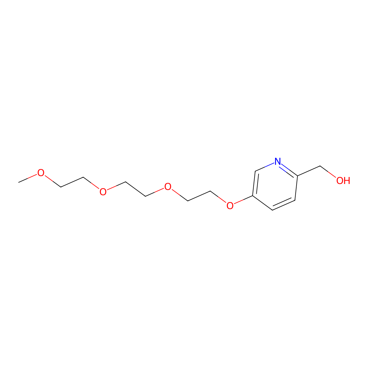 (5-(2-[2-(2-Methoxyethoxy)ethoxy]ethoxy)pyridin-2-yl)methanol molecular structure, CAS 1918293-24-9