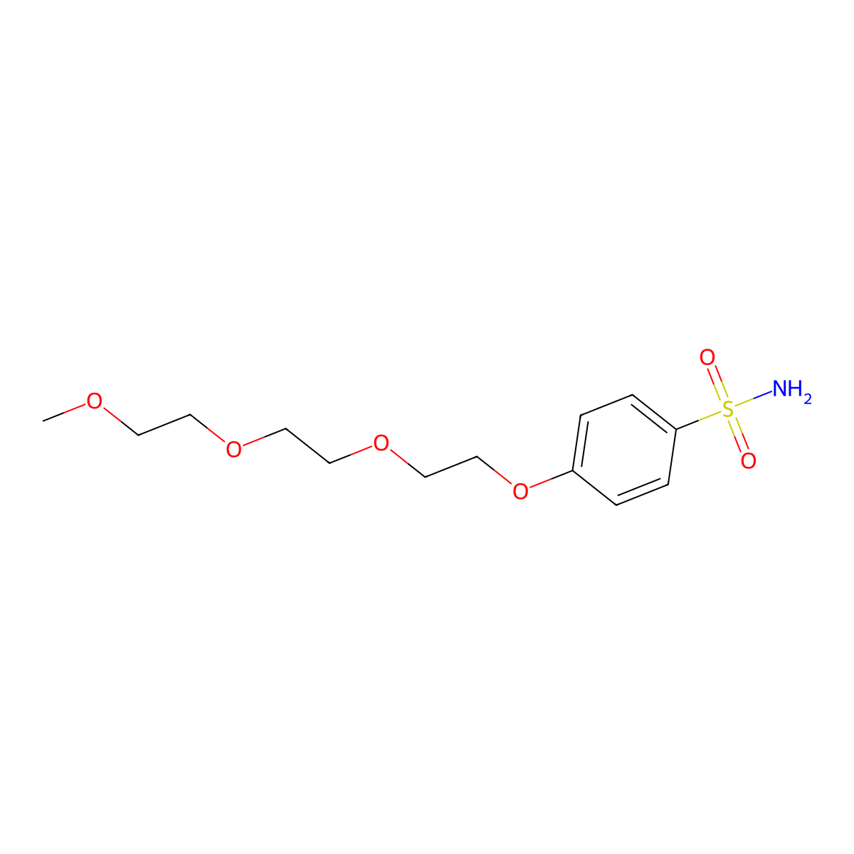 4-{2-[2-(2-Methoxyethoxy)ethoxy]ethoxy}benzene-1-sulfonamide molecular structure, CAS 1918294-83-3