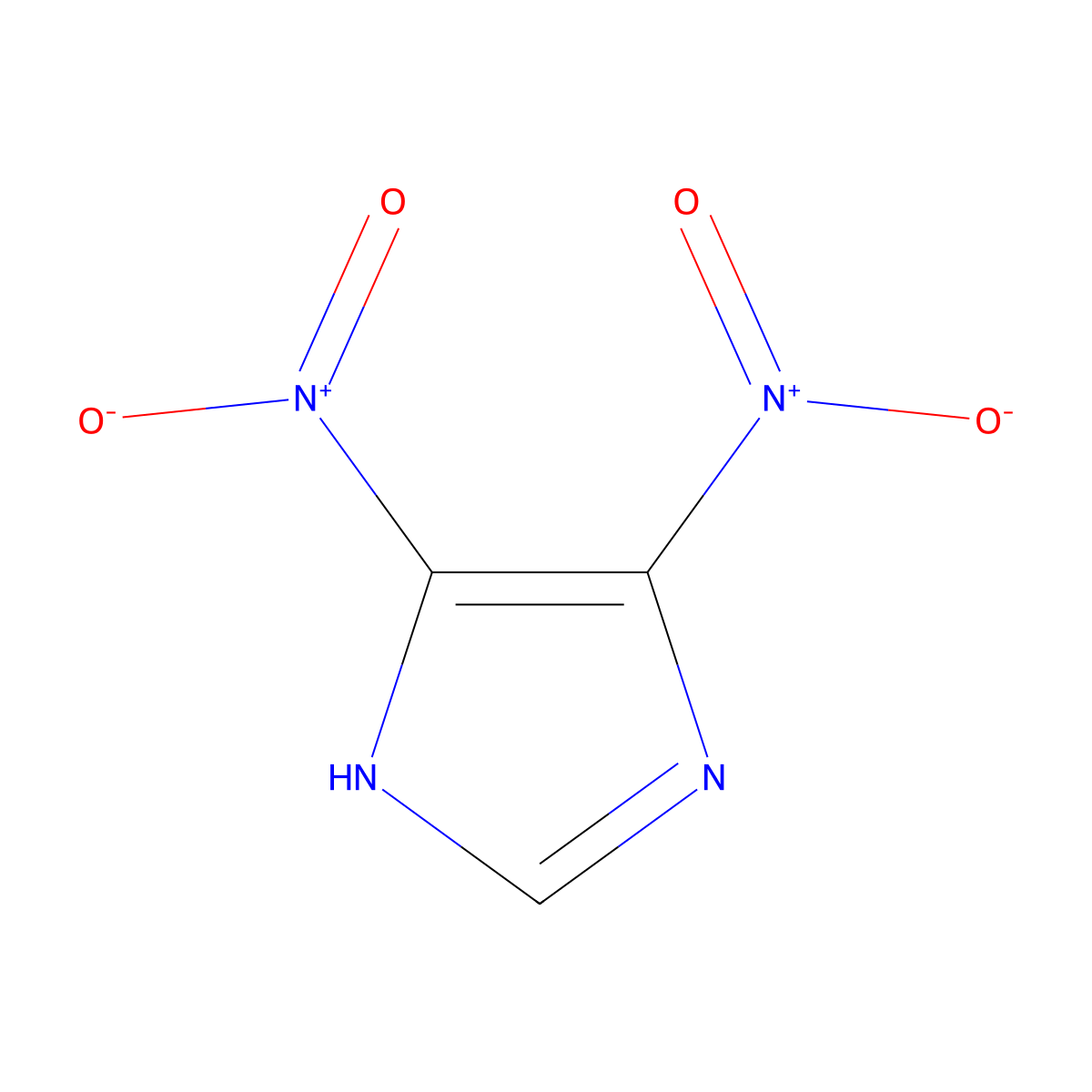 4,5-Dinitroimidazole molecular structure, CAS 19183-14-3