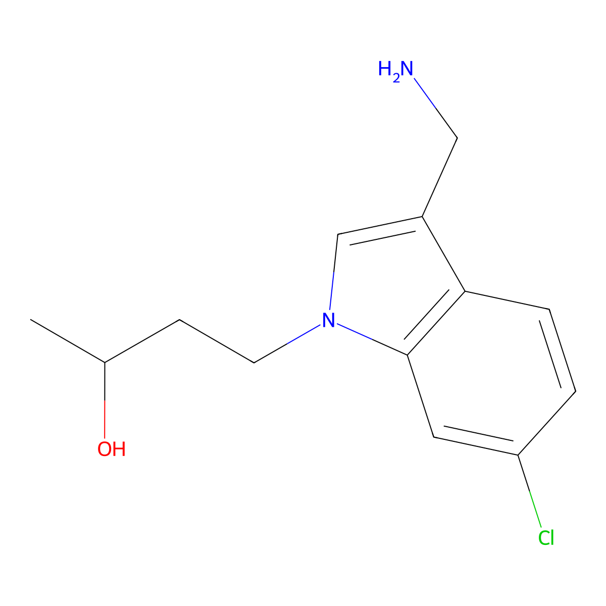4-[3-(aminomethyl)-6-chloro-1H-indol-1-yl]butan-2-ol molecular structure, CAS 1918360-93-6