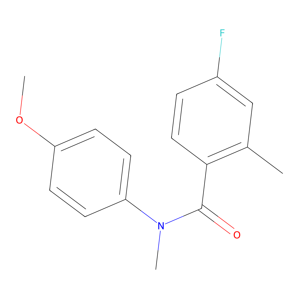 4-Fluoro-N-(4-methoxyphenyl)-N,2-dimethylbenzamide molecular structure, CAS 1918380-76-3
