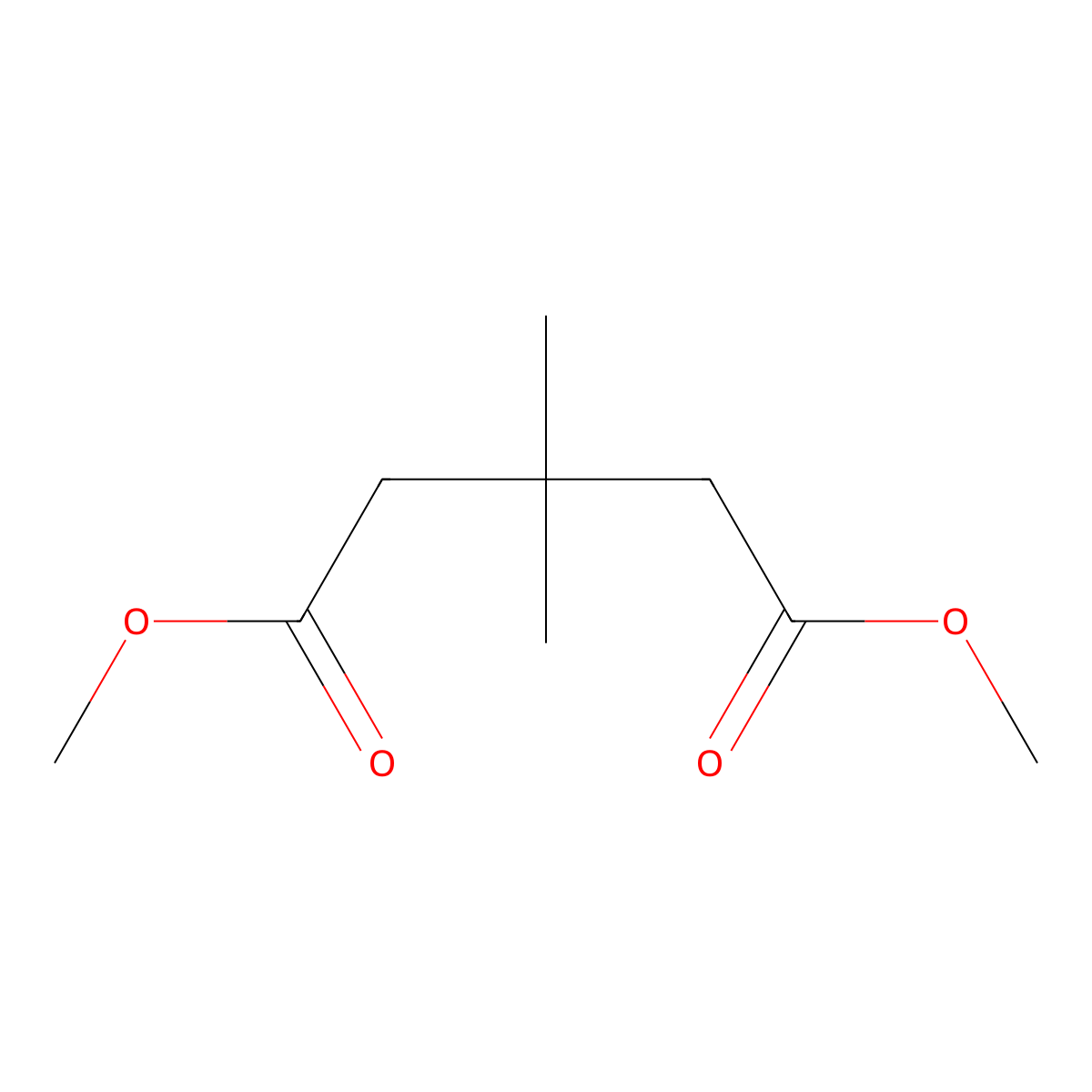 3,3-Dimethyl-pentanedioic acid dimethyl ester molecular structure, CAS 19184-67-9
