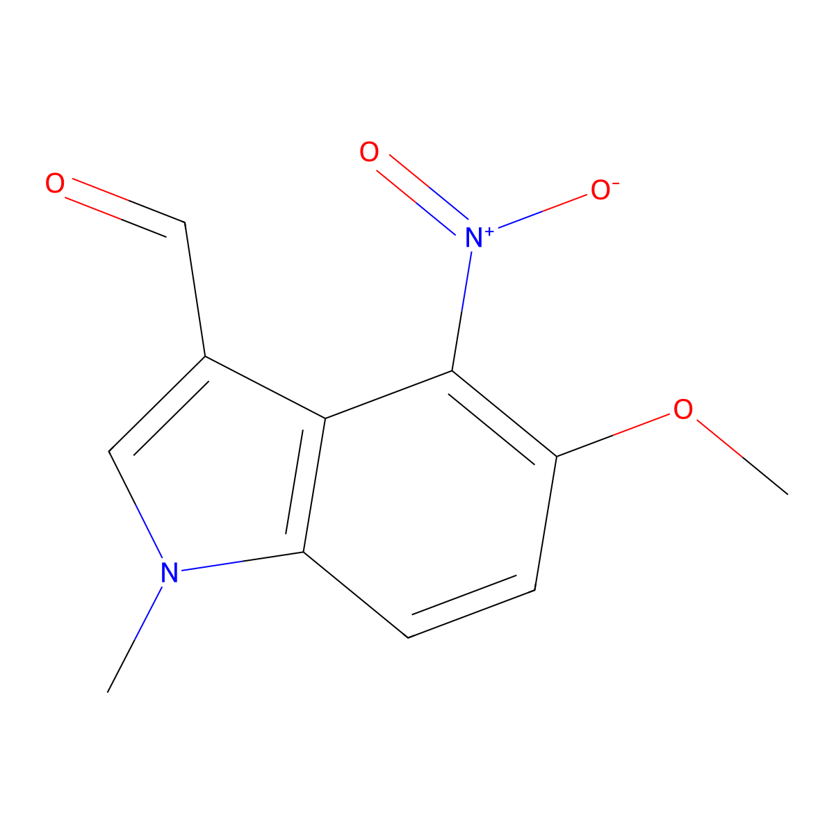 5-Methoxy-1-Methyl-4-Nitroindole-3-Carboxaldehyde molecular structure, CAS 191846-76-1