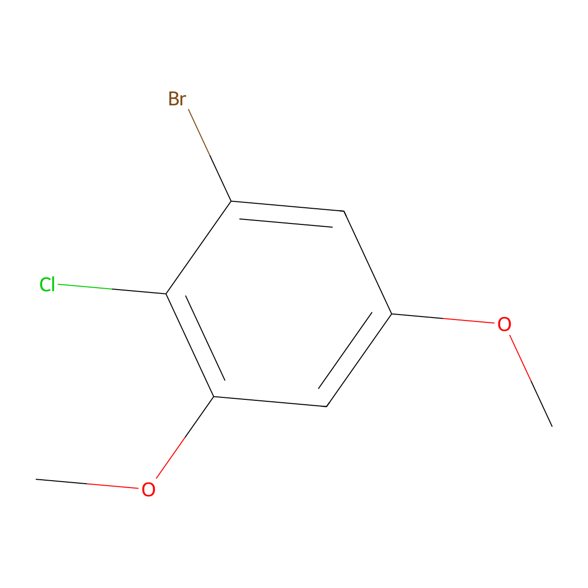 1-Bromo-2-chloro-3,5-dimethoxybenzene molecular structure, CAS 191847-26-4