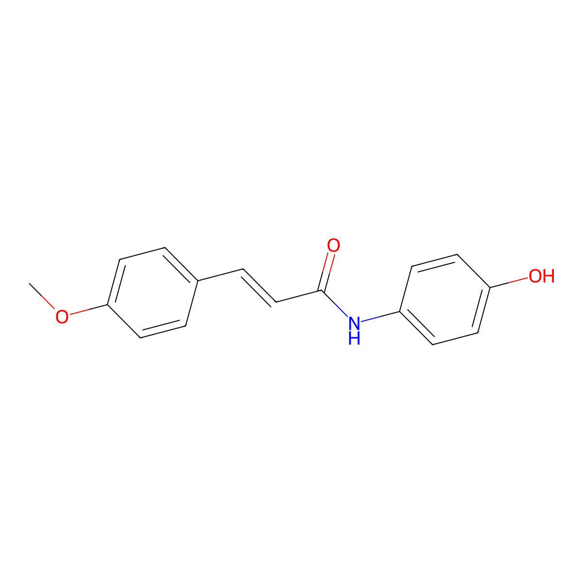 Cinnamanilide, 4'-hydroxy-4-methoxy- molecular structure, CAS 19186-86-8
