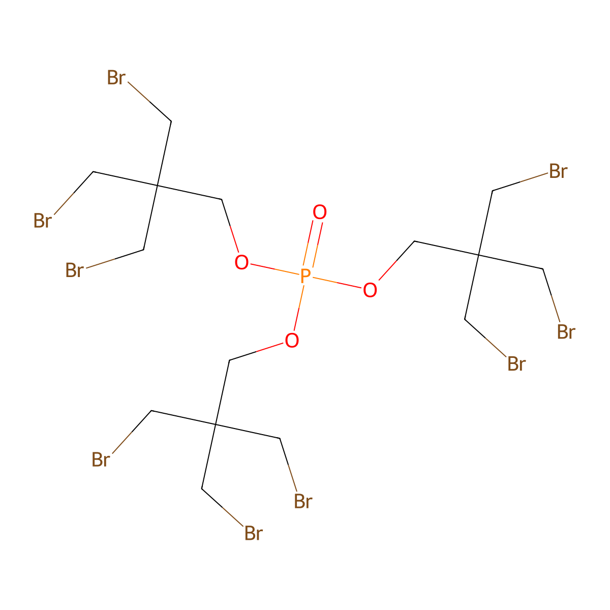 Tris(tribromoneopentyl) phosphate molecular structure, CAS 19186-97-1