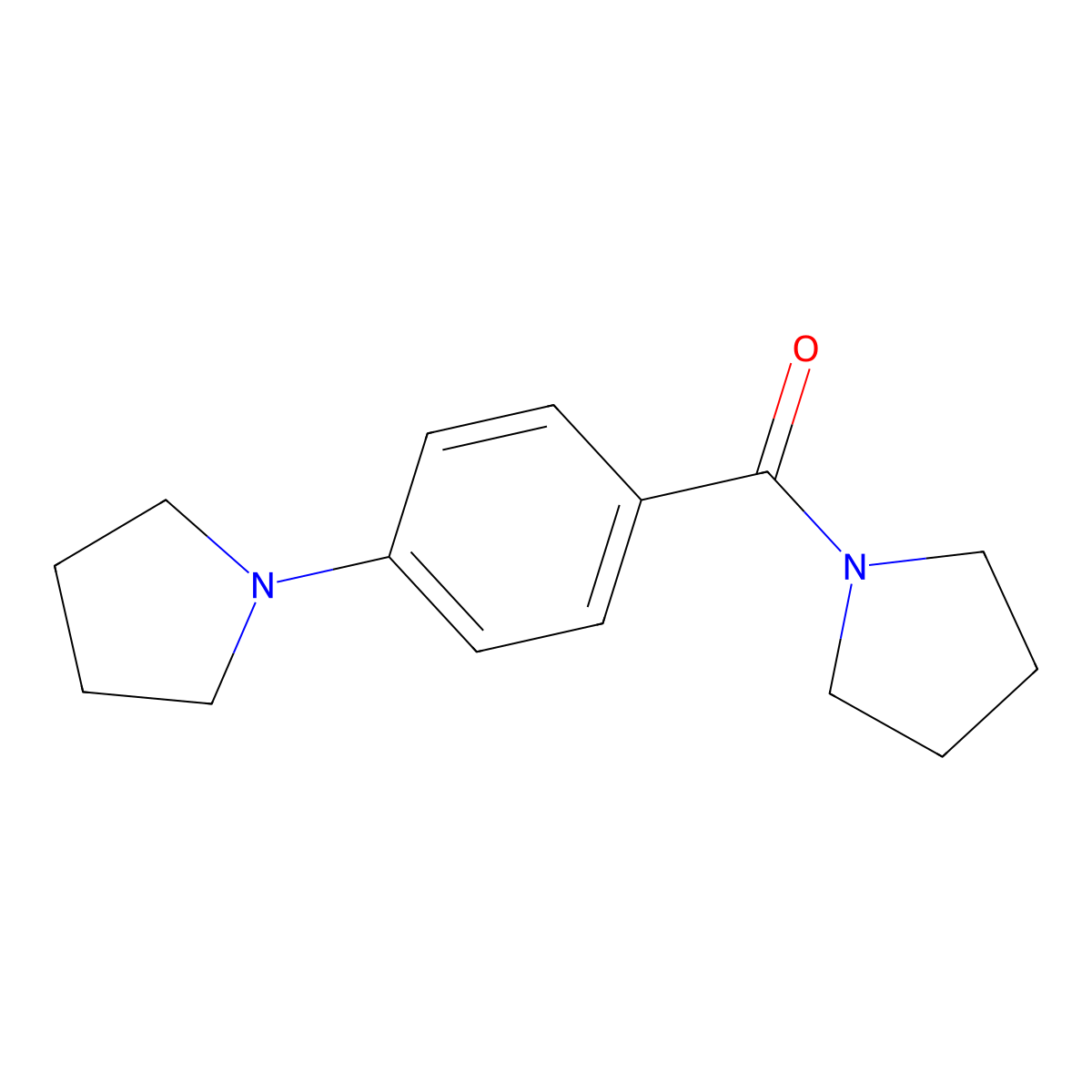 Pyrrolidin-1-yl[4-(pyrrolidin-1-yl)phenyl]methanone molecular structure, CAS 191861-53-7