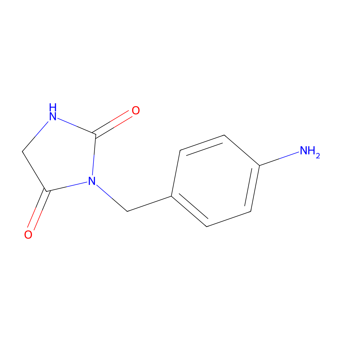 3-[(4-Aminophenyl)methyl]imidazolidine-2,4-dione molecular structure, CAS 191864-73-0
