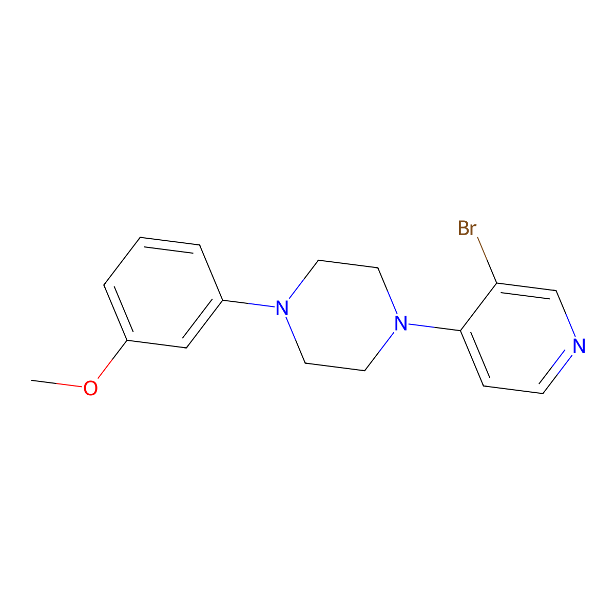 1-(3-Bromopyridin-4-yl)-4-(3-methoxyphenyl)piperazine molecular structure, CAS 1918657-51-8