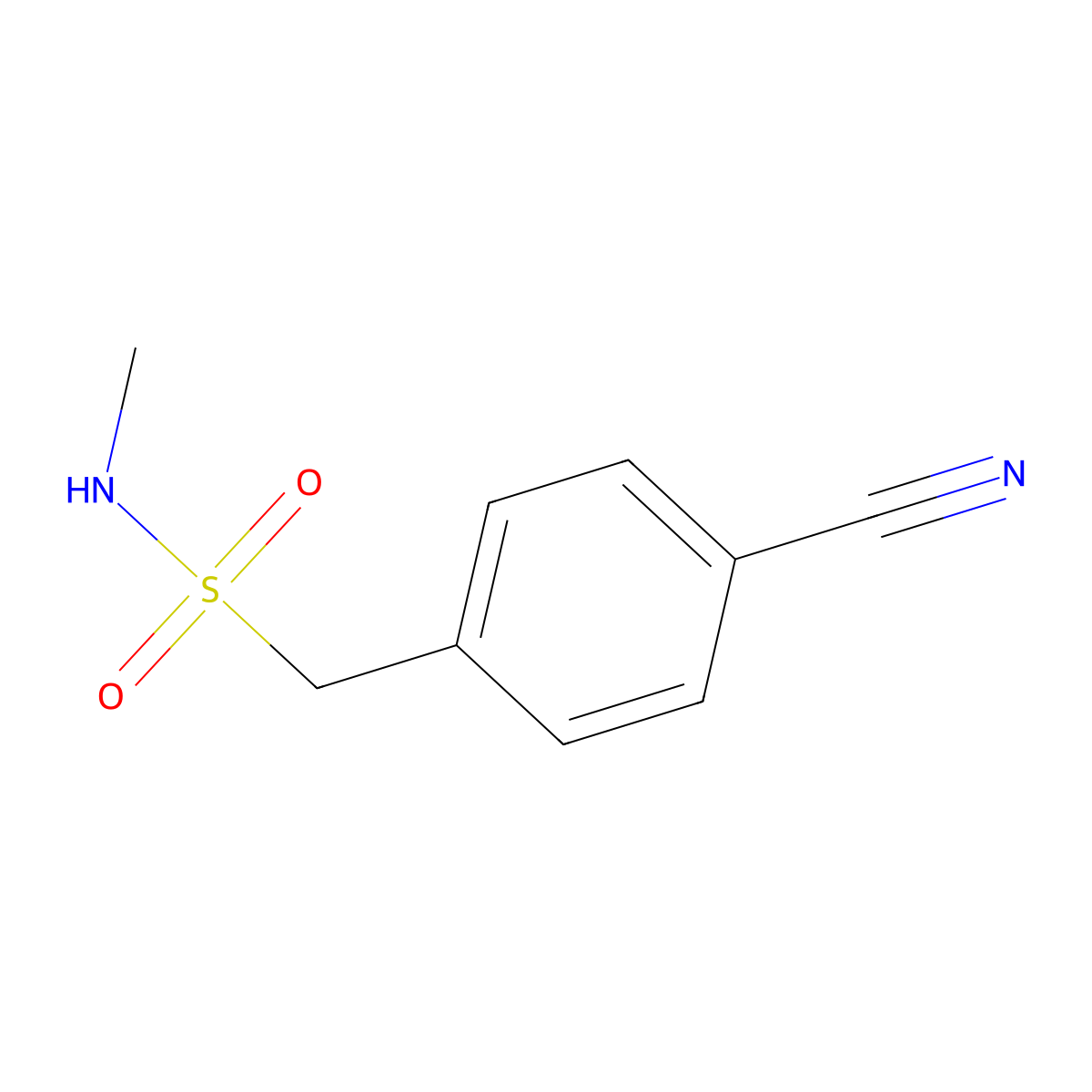 1-(4-cyanophenyl)-N-methylmethanesulfonamide molecular structure, CAS 191868-23-2