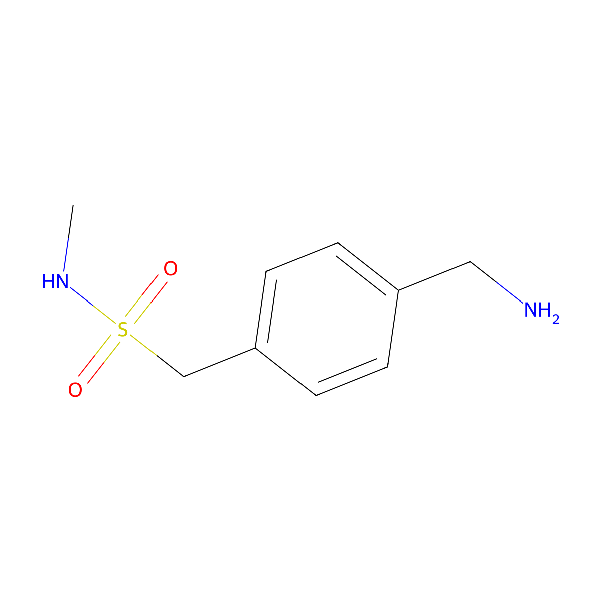 4-(Aminomethyl)-N-methylbenzenemethanesulfonamide molecular structure, CAS 191868-24-3