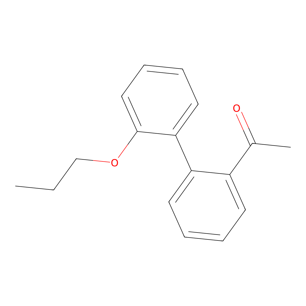 1-(2'-Propoxy[1,1'-biphenyl]-2-yl)ethanone molecular structure, CAS 1918681-06-7
