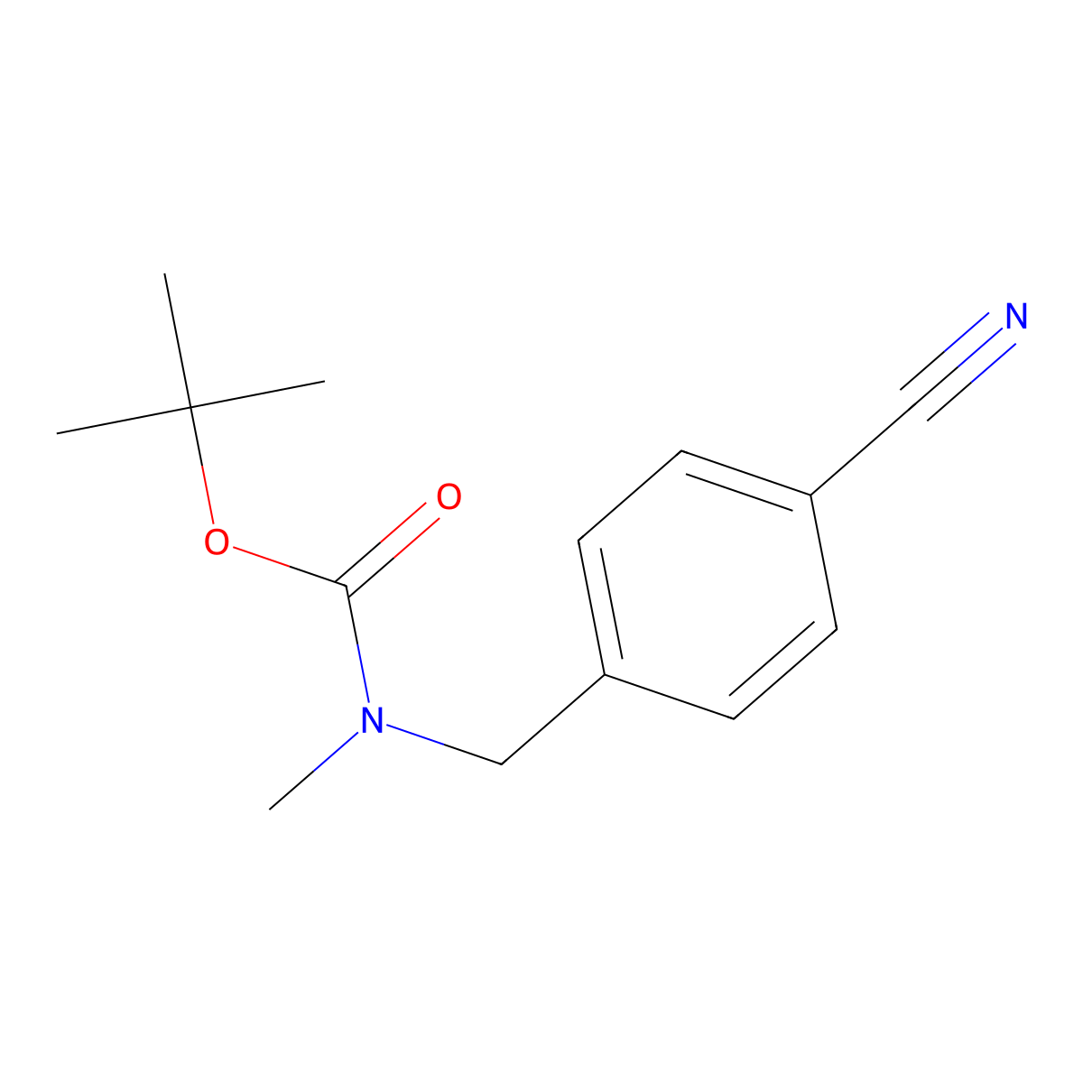 tert-Butyl 4-cyanobenzyl(methyl)carbamate molecular structure, CAS 191871-90-6