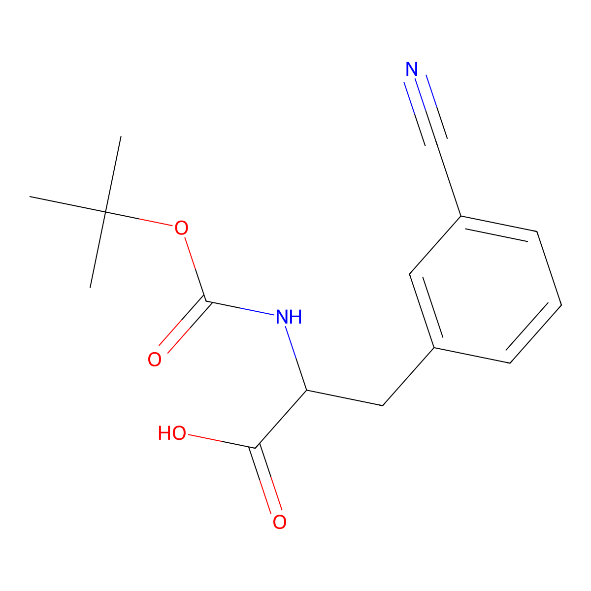 N-Boc-DL-3-Cyanophenylalanine molecular structure, CAS 191872-32-9