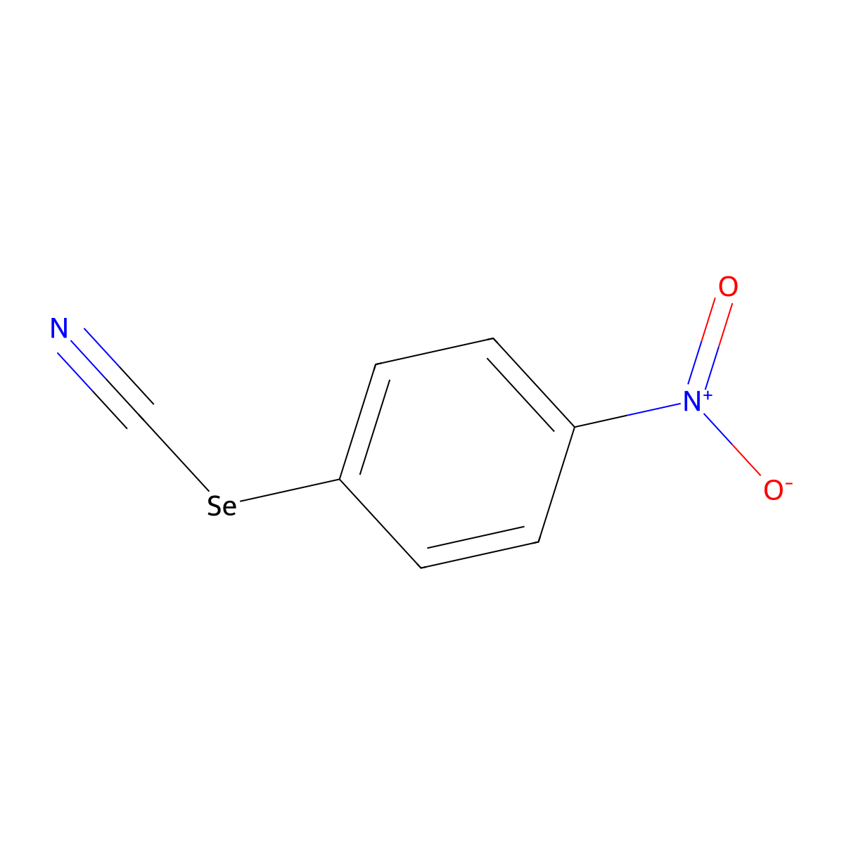 Selenocyanic acid, 4-nitrophenyl ester molecular structure, CAS 19188-18-2