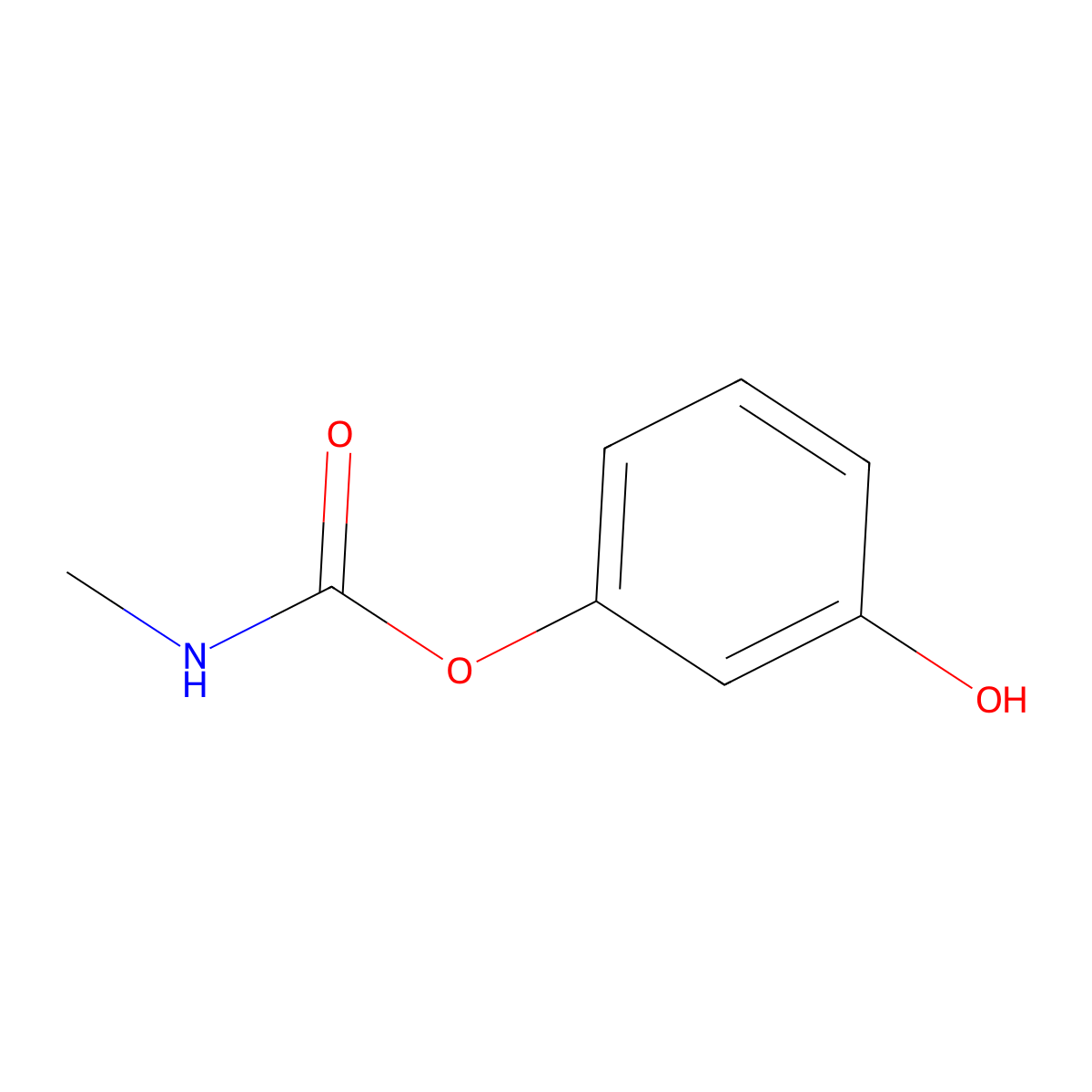 1,3-Benzenediol, mono(methylcarbamate) molecular structure, CAS 19189-01-6