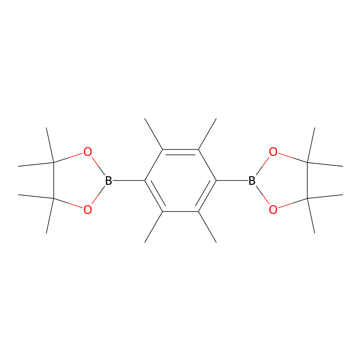 2,2'-(2,3,5,6-Tetramethyl-1,4-phenylene)bis(4,4,5,5-tetramethyl-1,3,2-dioxaborolane) molecular structure, CAS 1918958-43-6