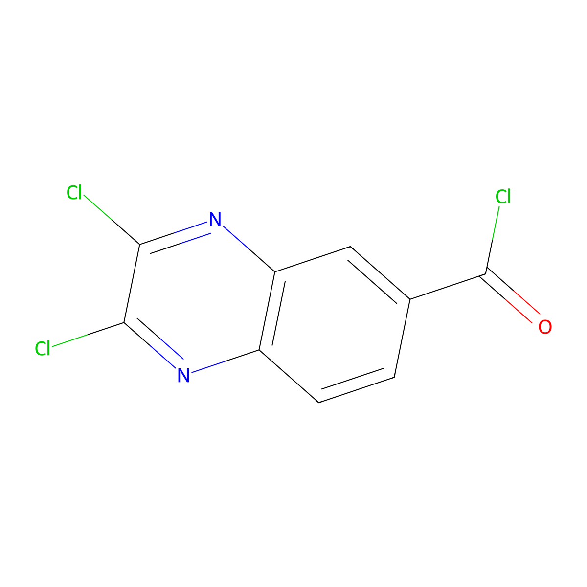 6-Quinoxalinecarbonyl chloride, 2,3-dichloro- molecular structure, CAS 1919-43-3