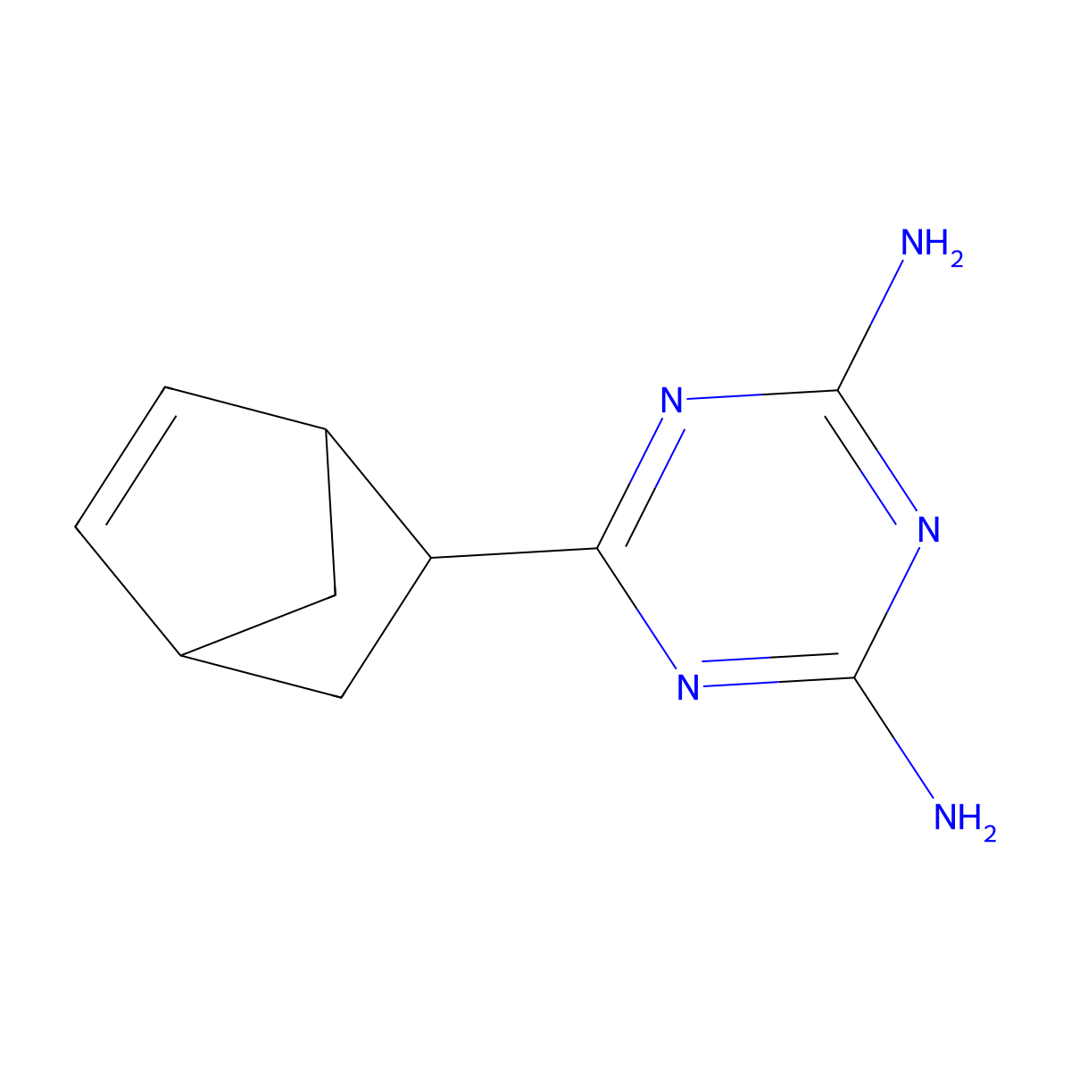 6-(Bicyclo[2.2.1]hept-5-en-2-yl)-1,3,5-triazine-2,4-diamine molecular structure, CAS 1919-52-4