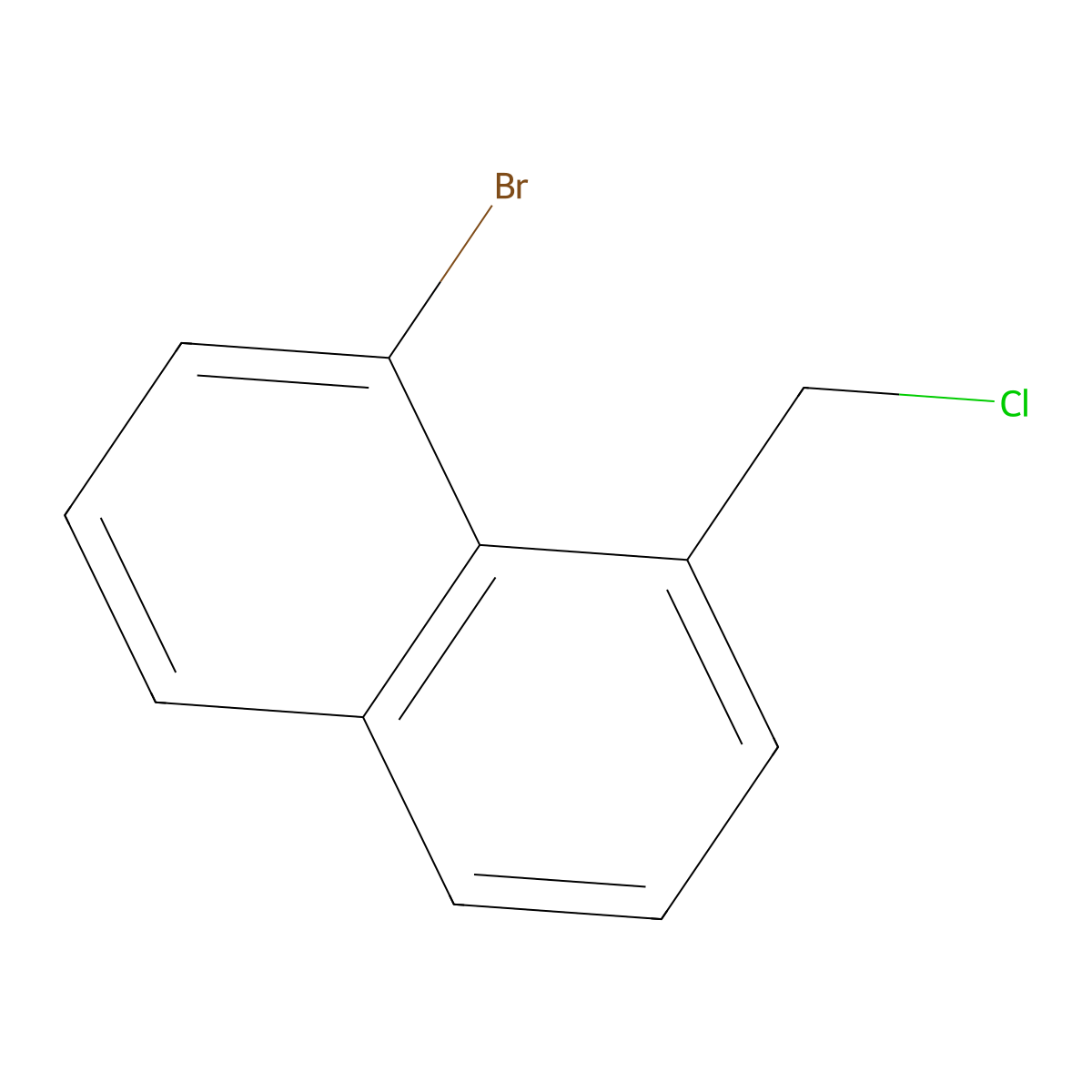 1-Bromo-8-(chloromethyl)naphthalene molecular structure, CAS 19190-48-8