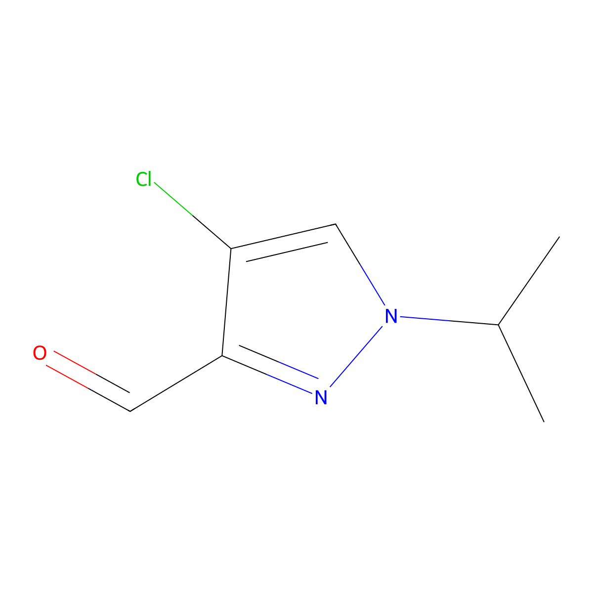 4-Chloro-1-isopropyl-1H-pyrazole-3-carbaldehyde molecular structure, CAS 1919004-84-4