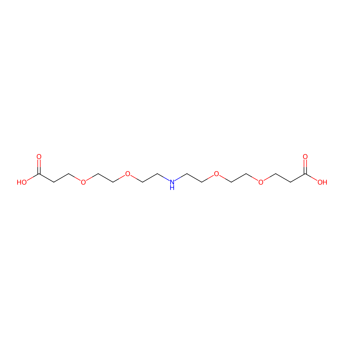NH-bis(PEG2-C2-acid) molecular structure, CAS 1919044-99-7