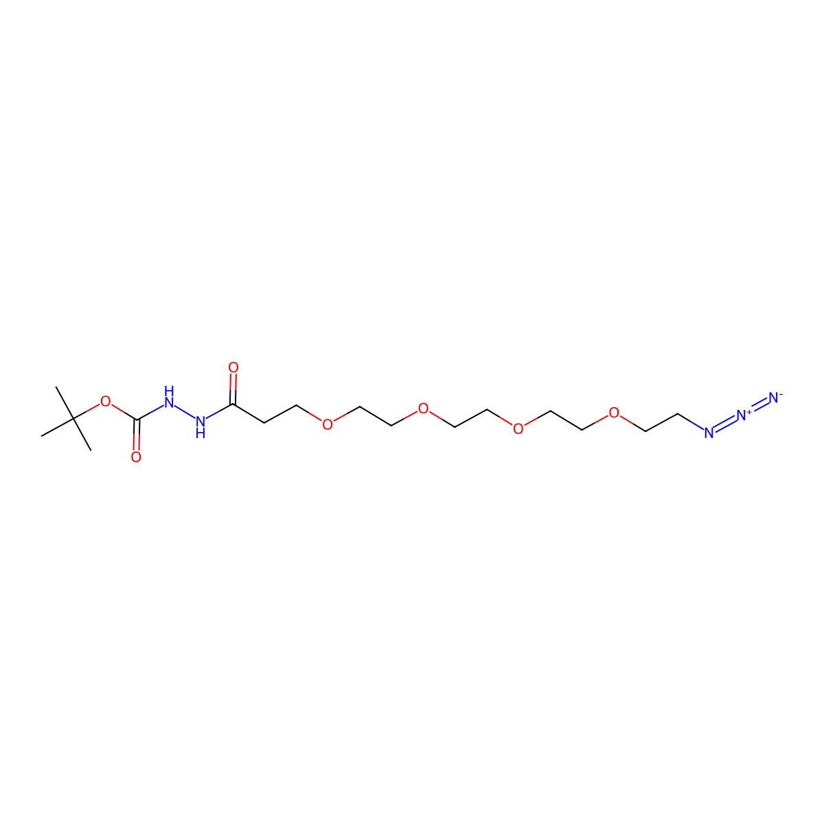 Azido-PEG4-t-Boc-Hydrazide molecular structure, CAS 1919045-01-4