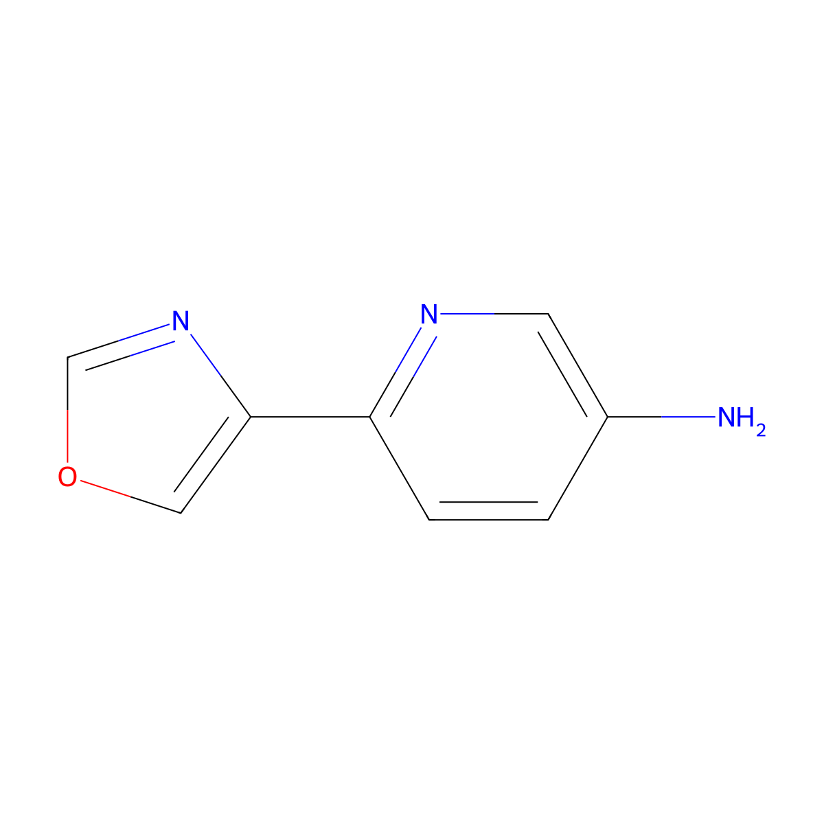 6-(4-Oxazolyl)-3-pyridinamine molecular structure, CAS 1919049-33-4