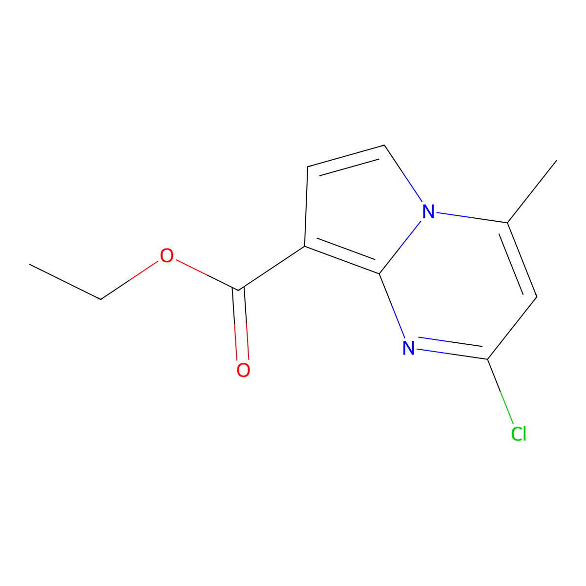 Ethyl 2-chloro-4-methylpyrrolo[1,2-a]pyrimidine-8-carboxylate molecular structure, CAS 1919049-54-9
