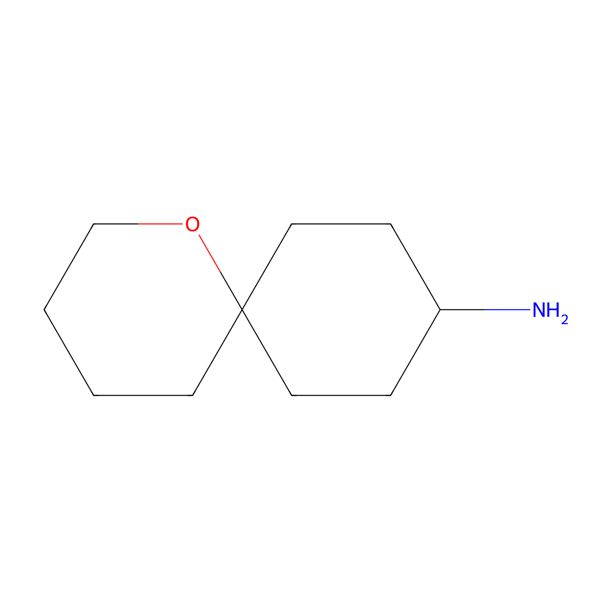 1-Oxaspiro[5.5]undecan-9-amine molecular structure, CAS 1919050-13-7