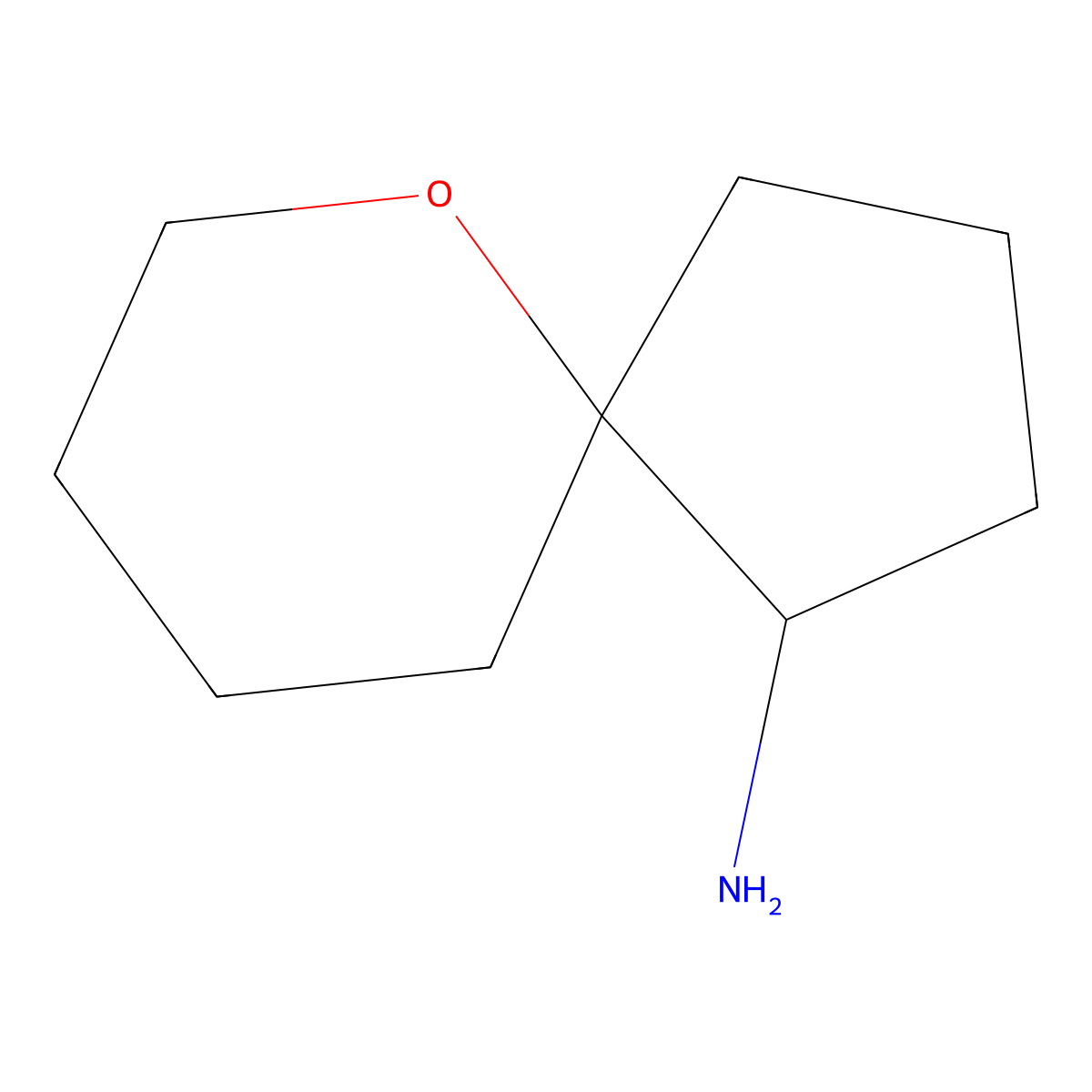 6-Oxaspiro[4.5]decan-1-amine molecular structure, CAS 1919050-22-8
