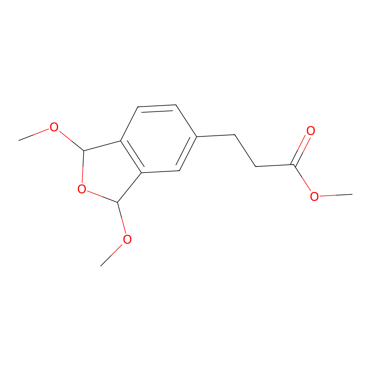 Methyl 3-(1,3-Dimethoxy-1,3-dihydroisobenzofuran-5-yl)propanoate molecular structure, CAS 1919095-67-2
