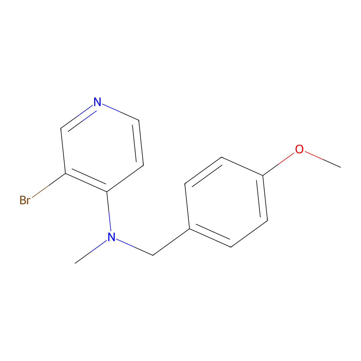 3-bromo-N-[(4-methoxyphenyl)methyl]-N-methylpyridin-4-amine molecular structure, CAS 1919143-22-8