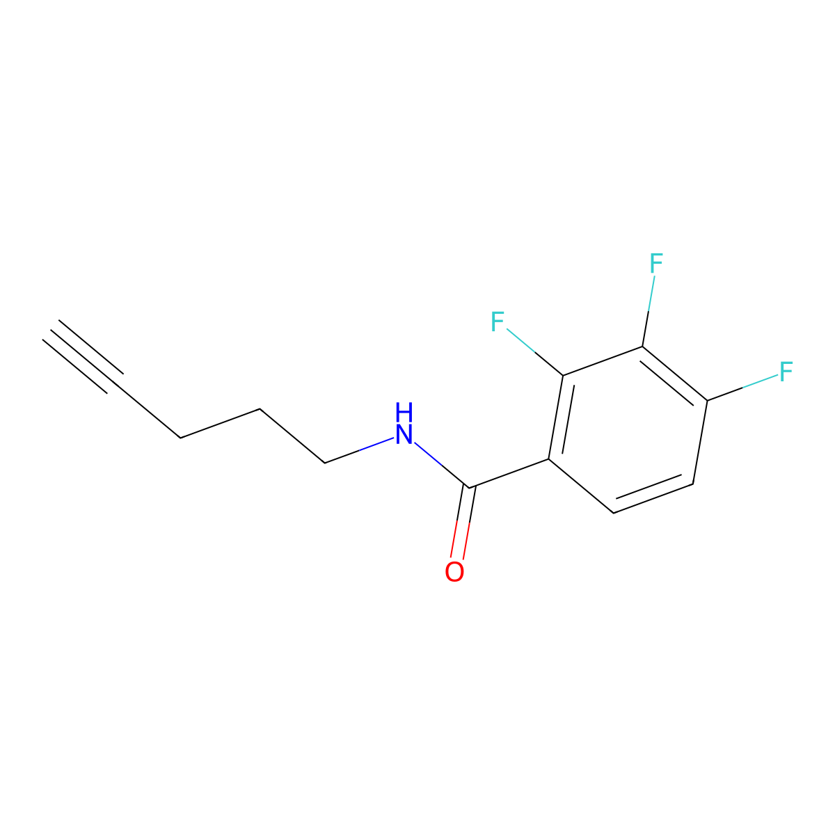 2,3,4-Trifluoro-N-4-pentyn-1-ylbenzamide molecular structure, CAS 1919194-67-4