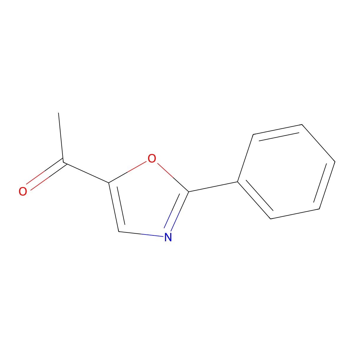 1-(2-Phenyl-1,3-oxazol-5-yl)ethan-1-one molecular structure, CAS 191925-66-3